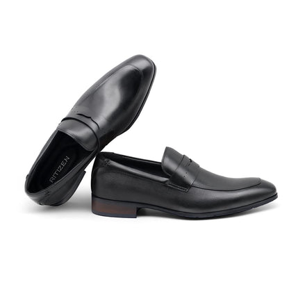 Men's Slip on Oxford Dress Shoes Classic Handmade Calfskin Manufacturing More Compact, Choose The Right Size to Modify The Foot Shape
