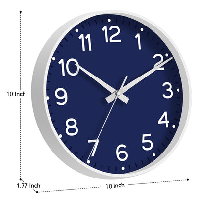 Roymnie Wall Clock Green, Silent Wall Clocks Battery Operated 8 Inch-Modern Non Ticking Analog Clock Decorative for Kitchen Office Bathroom Bedroom(Gold)