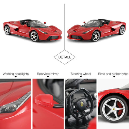 RASTAR RC Car | 1/14 Scale Ferrari LaFerrari Radio Remote Control R/C Toy Car Model Vehicle for Boys Kids, Red
