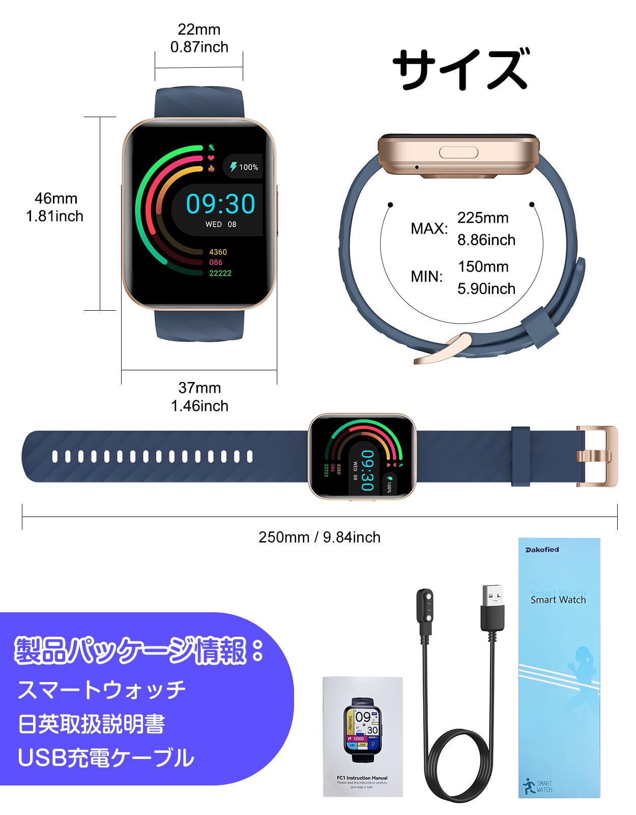 Smart Watch (Answer/Make Calls), 1.85" Smart Watches for Men Women Digital Watch Fitness Tracker with 100+ Sport Modes Heart Rate Monitor for iOS Android Phones Waterproof Black