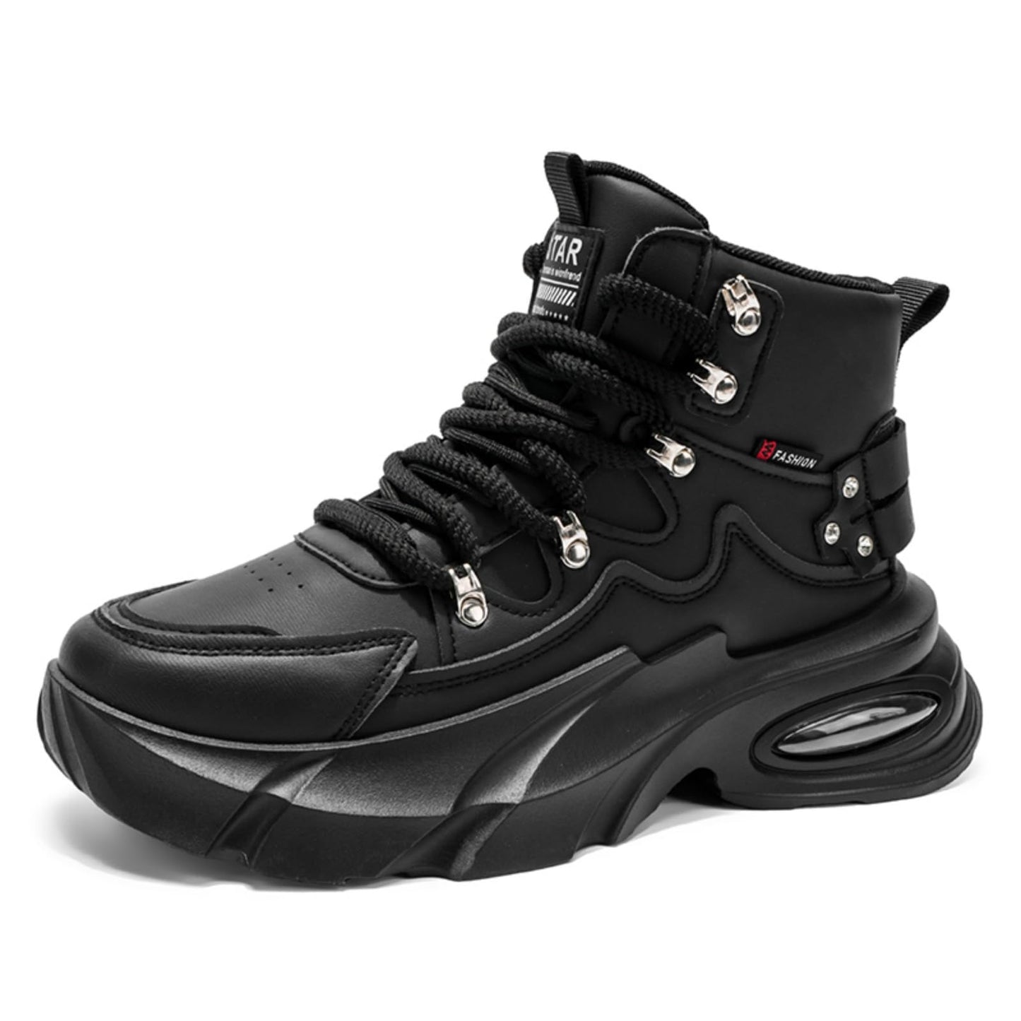 Men's Fashion Platform Sneakers —— Durable, Platform, high - top Casual Shoes, Durable Platform lace - up Casual Shoes, Suitable for Outdoor and Daily wear