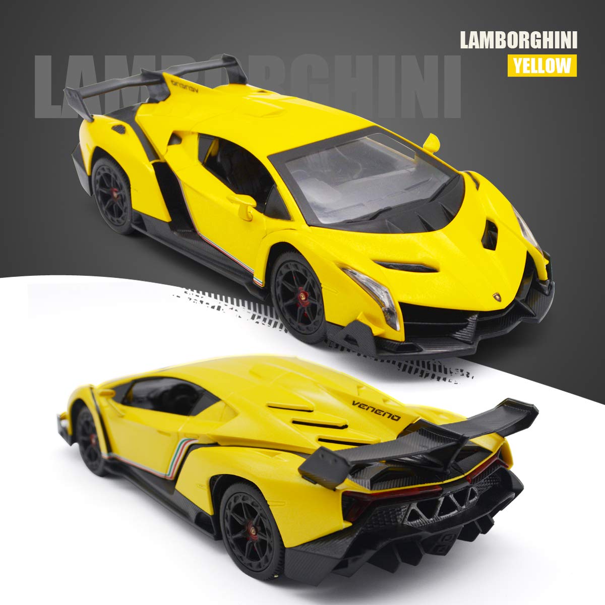 Remote Control RC CAR Racing Cars Compatible with Lamborghini Veneno Officially Licensed 1:24 Toy RC Cars Model Vehicle for Boys 6,7,8 Years Old,red