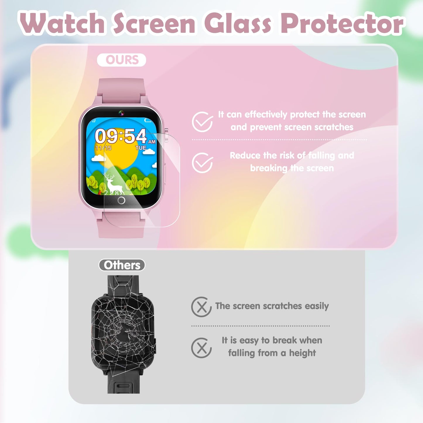 Luyiilo Smart Watch for Kids, with 26 Puzzle Games, Touch Screen, HD Camera, Alarm Clock, Toys for Ages 4-12 Years Old.Birthday Gift for Boys Girls (Blue)