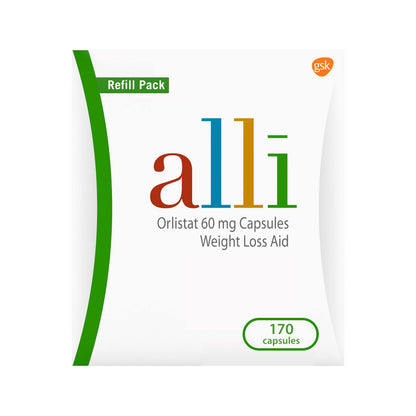 alli Diet Weight Loss Supplement Pills, Orlistat 60mg Capsules Starter Pack, Non prescription weight loss aid, 60 count(Pack of 1) | FDA Approved Non Prescription Weight Loss Aid for Women and Men, 18 Years and Older, Diet Pills