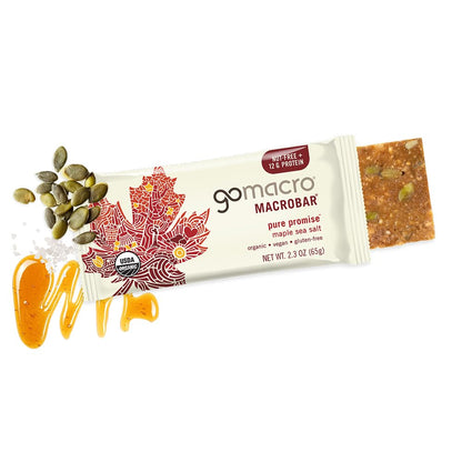 GoMacro MacroBar Organic Vegan Protein Bars - Coconut + Almond Butter + Chocolate Chips (2.3 Ounce Bars, 12 Count)