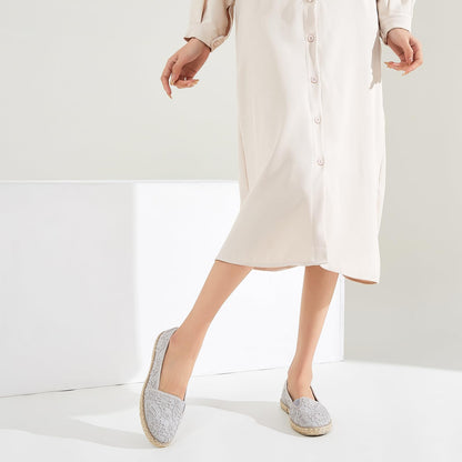 BABUDOG Women's Flats with Flower Embroideried,White Lace Ballet Flats,Comfortable Dress Flats