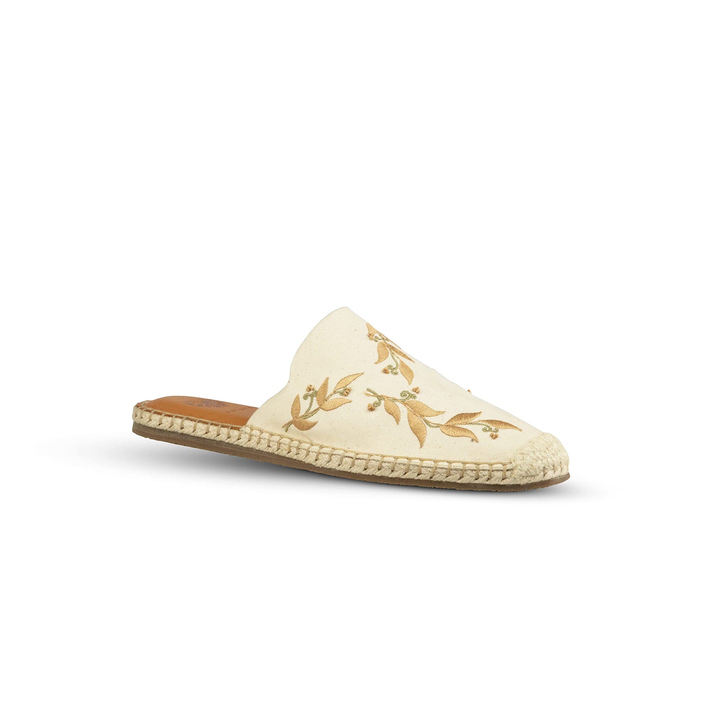 JATAREA Women's Flat Mules | Round Toe Genuine Printed Leather Slip-Ons for Any Summer Outing Shoes