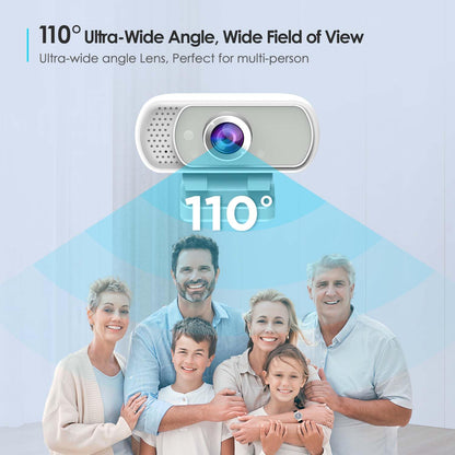 ToLuLu Streaming Webcam 2K 50FPS Web Cam, LED RGB Webcam with Microphone and Light, Autofocus Computer Camera with Cover and Tripod, Plug-Play USB Web cam for PC Desktop/MacBook Gaming Video Calling