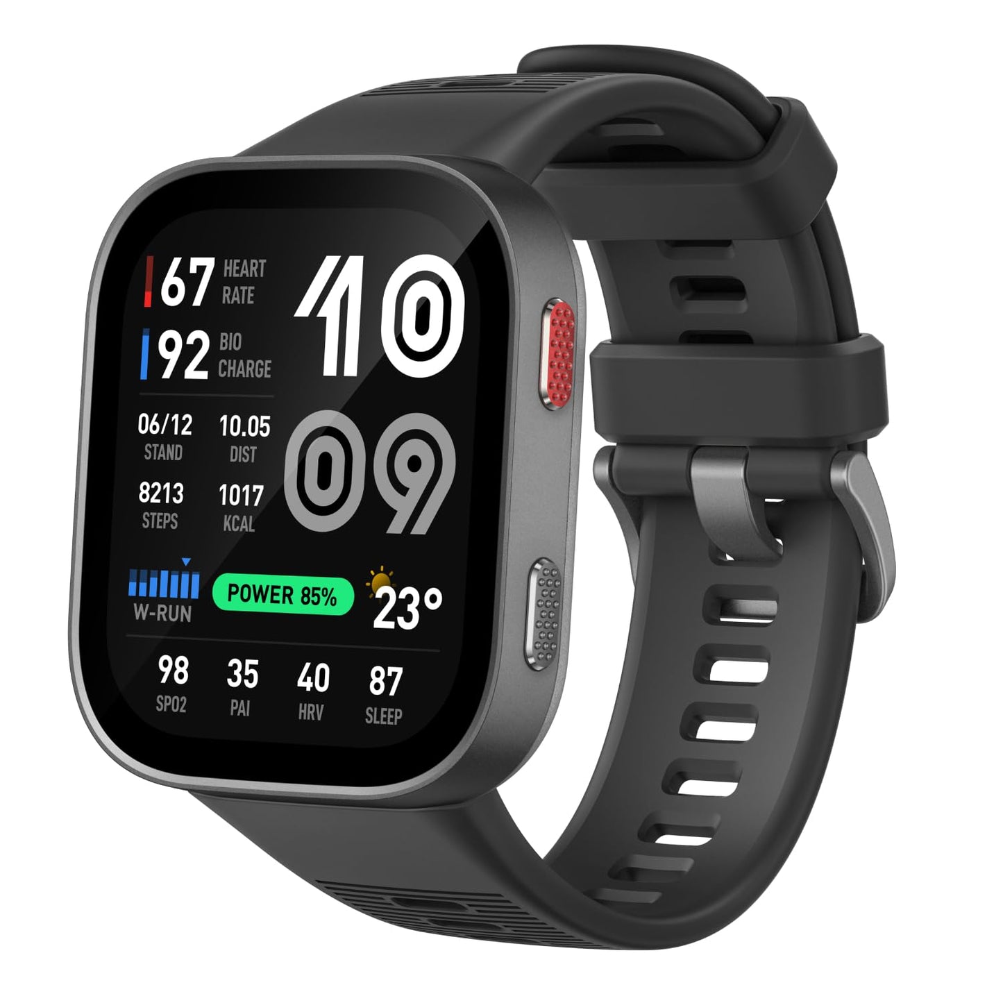 Amazfit Bip 6 Smart Watch 46mm, 14 Day Battery, 1.97" AMOLED Display, GPS & Free Maps, AI, Bluetooth Call & Text, Health, Fitness & Sleep Tracker, 140+ Workout Modes, 5 ATM Water-Resistance, Black