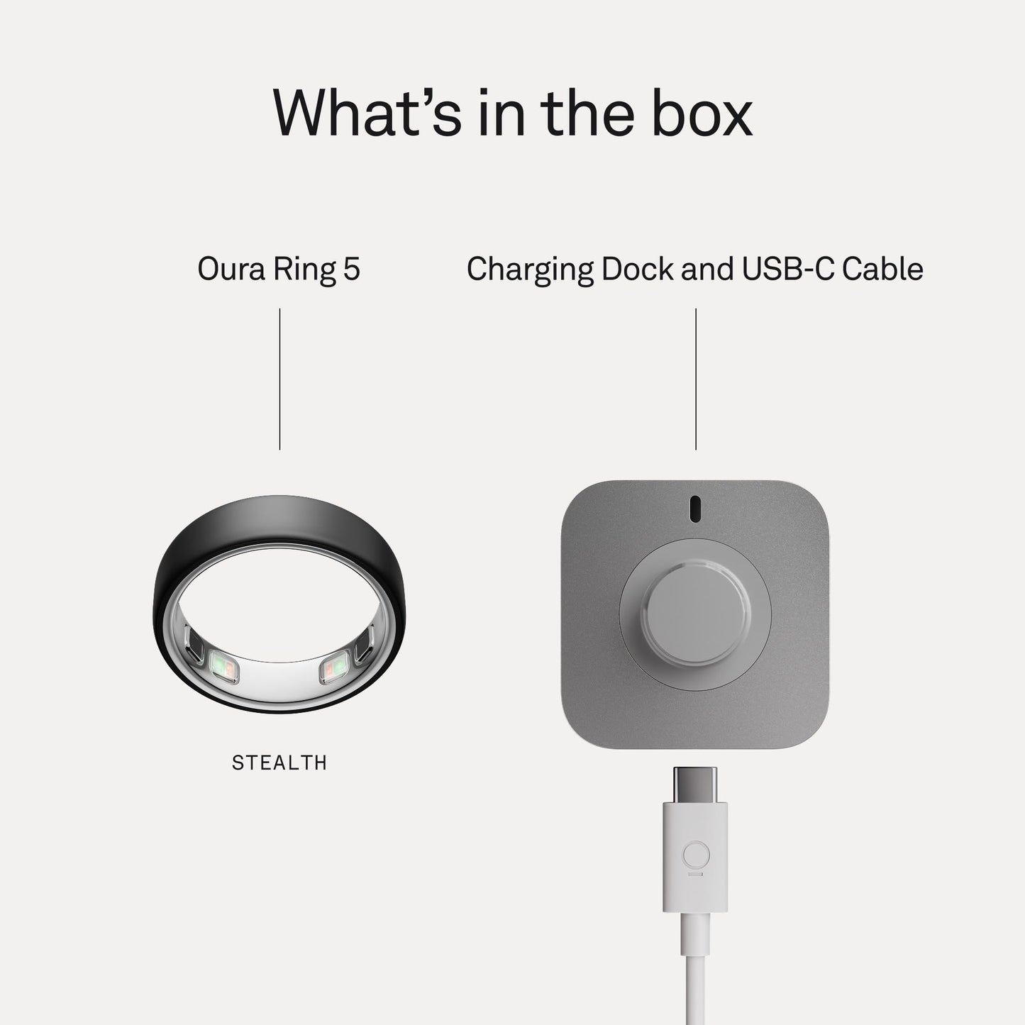 Oura Ring 5 - Stealth - Size 9 - World's Smallest Smart Ring - Sleep, Activity, Women's Health, AI Advisor, 1 Week of Battery Life, Oura App, Android & iOS Compatible