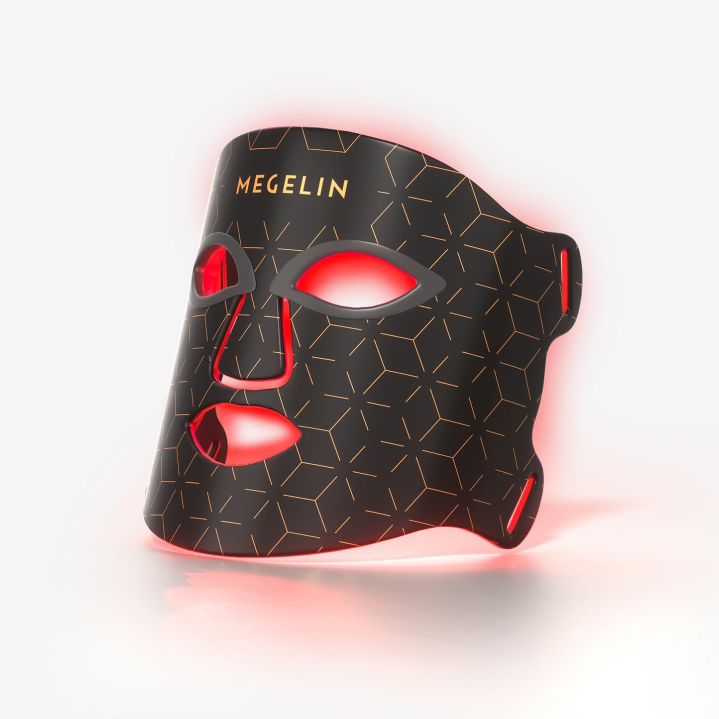 MEGELIN 7 Colors Led Light Therapy Facial Mask, Face Light Therapy Mask for Face, Reduce Wrinkles Smooth Skin, Infrared Light Skin Rejuvenation(White)