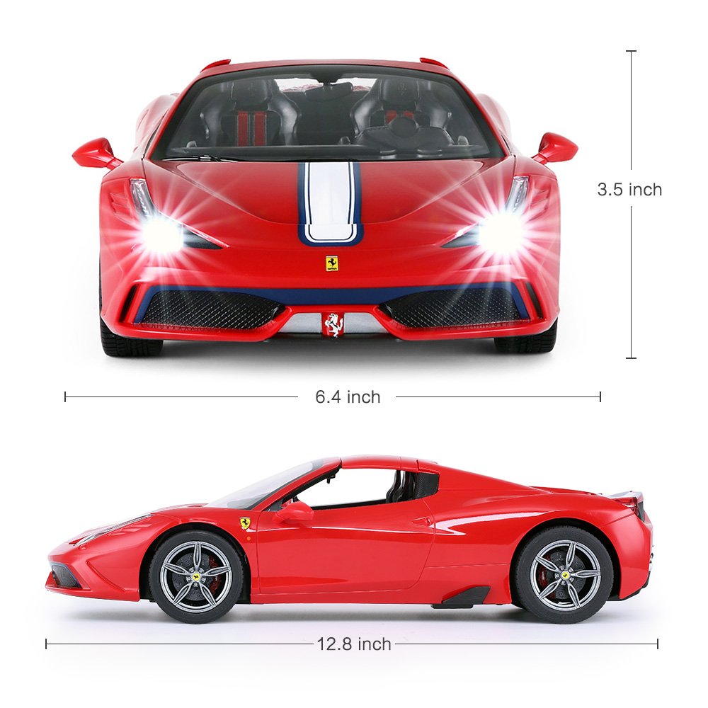 RASTAR RC Car | 1/14 Scale Ferrari LaFerrari Radio Remote Control R/C Toy Car Model Vehicle for Boys Kids, Red