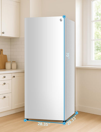 Commercial Cool 20 Cu. Ft. Top Mount Refrigerator with Freezer, 2-Door Refrigerator with Top Freezer and Adjustable Temperature Control, Ice Maker Ready, Energy Star Certified, Stainless Look