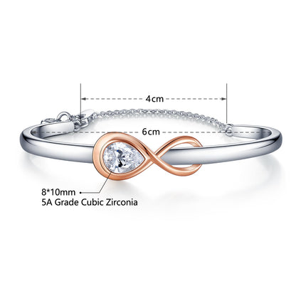 Infinity Bracelets for Women Two-tone 18K Gold Plated Adjustable Minimalist Bangle Jewelry Gifts for Mom Perfect for Anniversary Mother's Day Christmas Valentine's Day