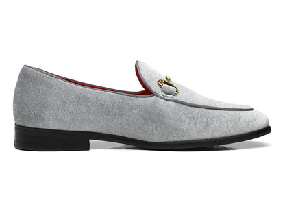 Men's Velvet Loafers Wedding Party Prom Homecoming Shoes
