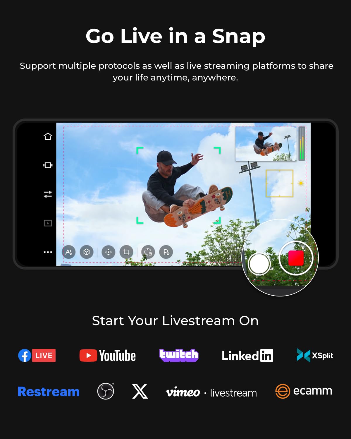OBSBOT Tail Air NDI Streaming Camera 4K, AI Tracking PTZ Camera with Intelligent APP, Gesture Control, HDMI/USB-C/Wireless Webcam, Video Camera Live Stream for YouTube, Church, Worship, Creator, etc.