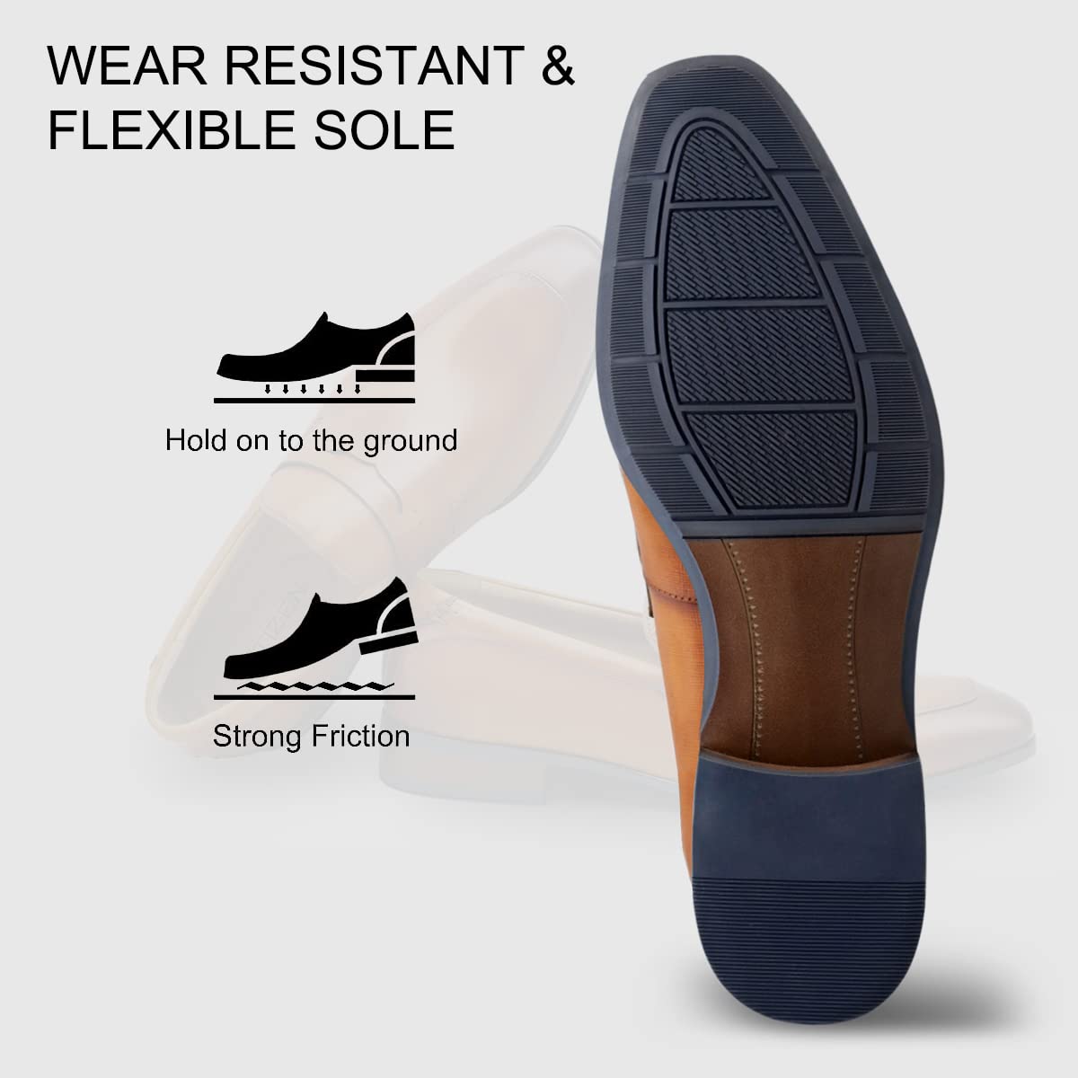 Men's Slip on Oxford Dress Shoes Classic Handmade Calfskin Manufacturing More Compact, Choose The Right Size to Modify The Foot Shape