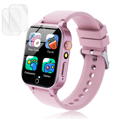 Luyiilo Smart Watch for Kids, with 26 Puzzle Games, Touch Screen, HD Camera, Alarm Clock, Toys for Ages 4-12 Years Old.Birthday Gift for Boys Girls (Blue)