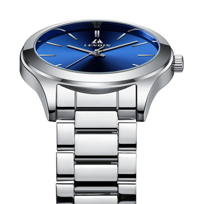 LN LENQIN Mens Watches Waterproof Stainless Steel Watch for Men Analog Quartz Fashion Business Designer Wristwatch