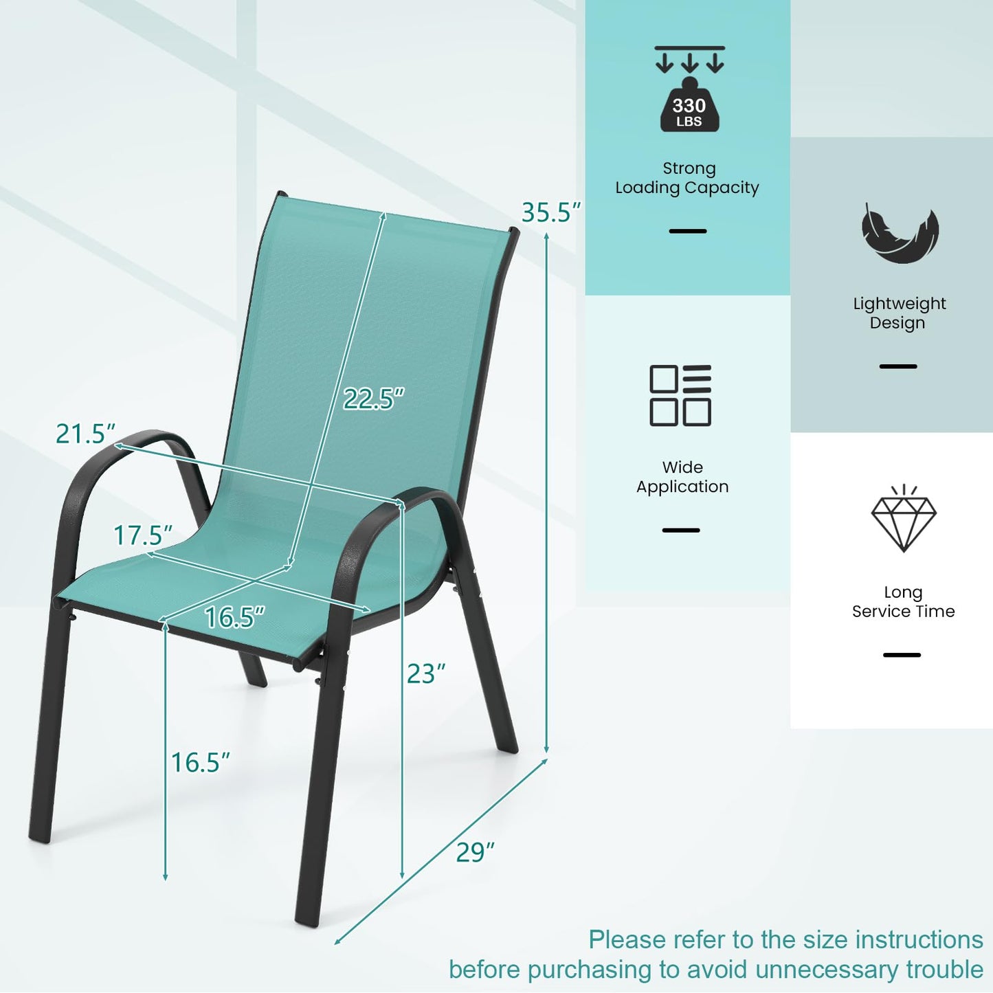 Tangkula Patio Dining Chairs Set of 4, Outdoor Stackable All Weather Heavy Duty Dining Chairs Set with Armrests, Support 330 LBS, for Poolside, Backyard, Garden, Deck, Front Porch (Brown)