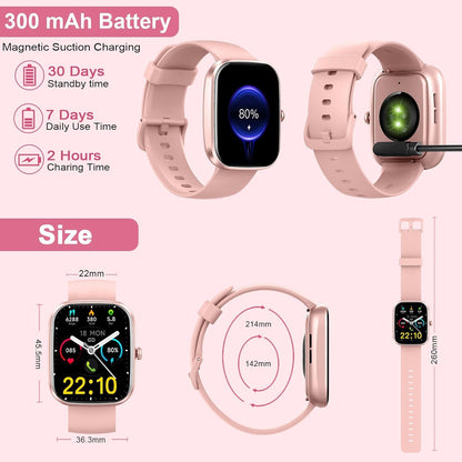 Smart Watch for Men Women, 1.91"Smartwatch with Answer/Make Call, Fitness Tracker with 100+ Sport Modes, Watches IP68 Waterproof/Heart Rate/Sleep Monitor/Pedometer, Activity Tracker for Android iOS