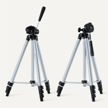 Amazon Basics 50-inch Lightweight Portable Camera Tripod Stand with Quick-Release Plate, Adjustable Height, Aluminum, for Travel Photography, Champagne