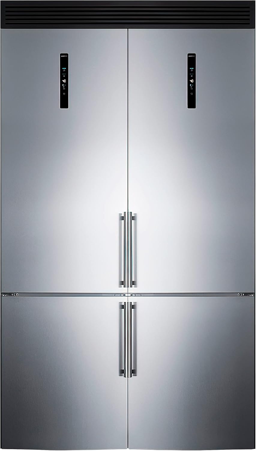 Summit 48" Bottom Refrigerator, Counter Depth Refrigerator-Freezer, French Door, Energy Star, Stainless Steel - FFBF181ES2KIT48