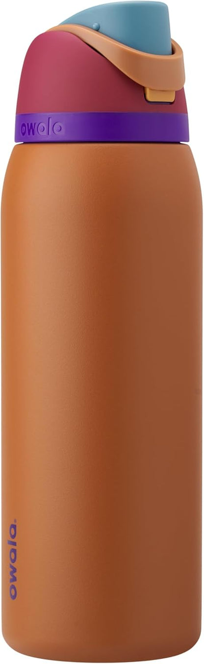 Owala FreeSip Insulated Stainless Steel Water Bottle with Straw, BPA-Free Sports Water Bottle, Great for Travel, 24 Oz, Denim