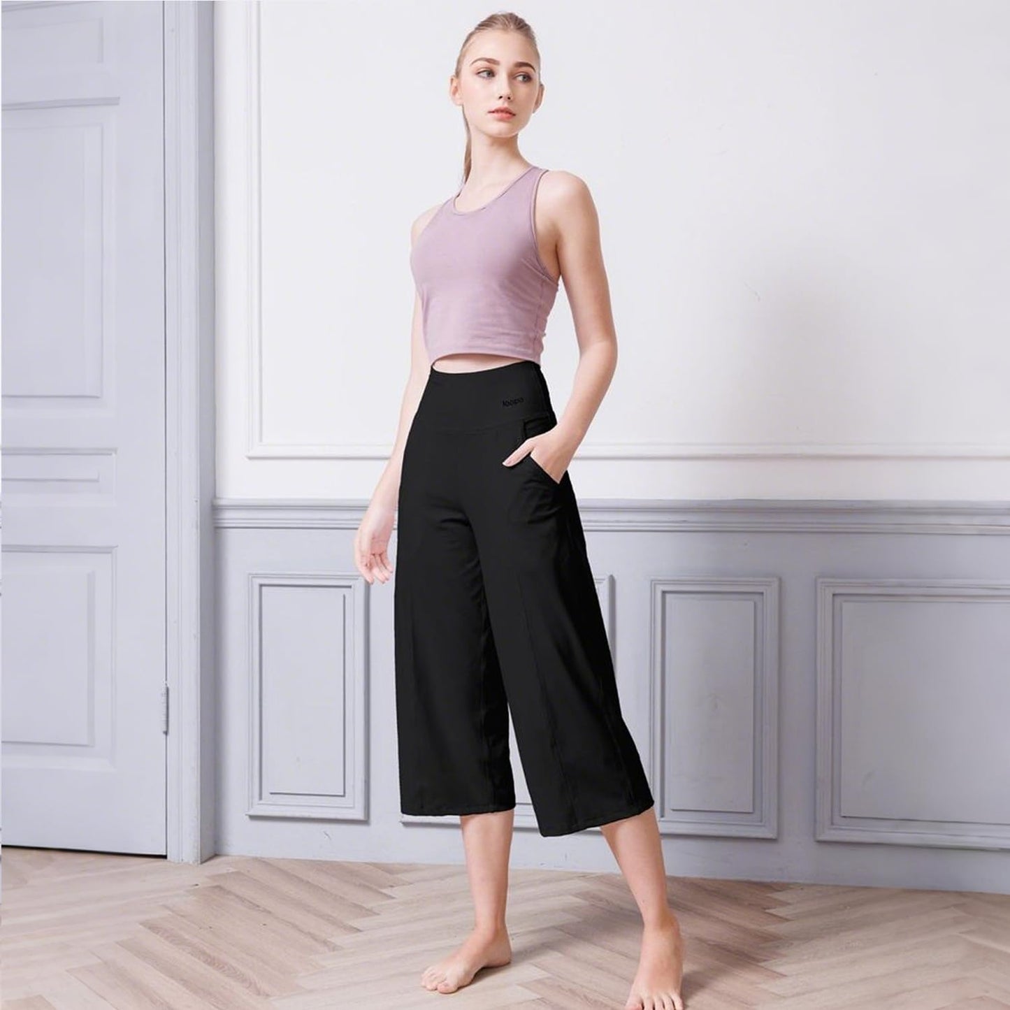 NEW YOUNG 3 Pack Women's Wide Leg Pants with Pockets High Waist Loose Sweatpants Casual Lounge Yoga Workout Palazzo