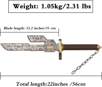 17.7" Fushiguro Toji Sword Cosplay Weapons Sword Real Metal with Display Stand