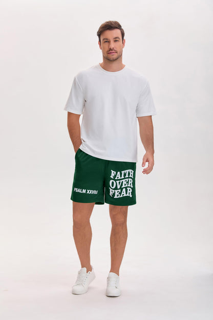 QJQ Men's Letter Graphic Drawstring Waist Shorts Summer Casual Workout Athletic Gym Track Shorts Streetwear