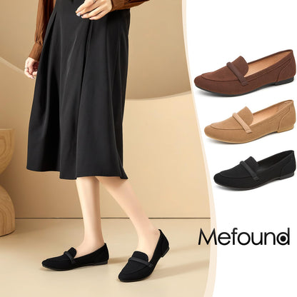 Women's Slip on Flats Shoes Runs Small Faux Suede Ballet Flats Fashion Business Casual Comfortable Flats Dressy Loafers for Women
