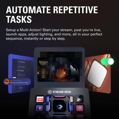 Elgato Stream Deck MK.2 Studio Controller, 15 Macro Keys | Trigger actions in OBS, Twitch, YouTube and more, Visual feedback, Hundreds of plugins, Works with Mac and PC
