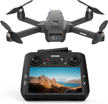 GPS Drone with EIS Camera for Adults Beginners,4.5" HD LCD RC Screen,Al Track&Orbit Mode,32G SD Card with Drone Professional Auto Return, Drones Long Range Follow Me,Gesture Control,under 249g