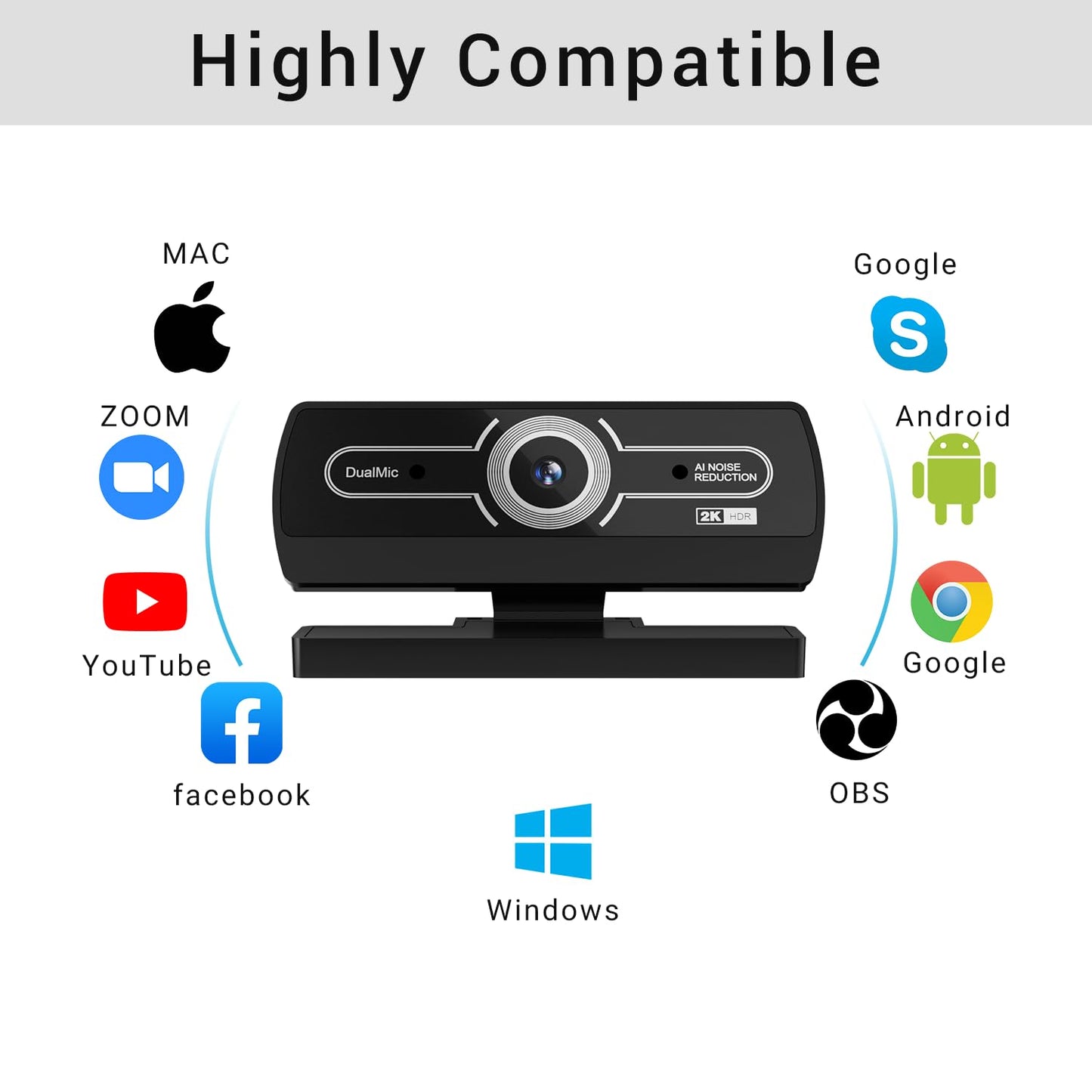 Diccik 1080P Webcam with Microphone, Full HD Video Calling Web Camera, HD Light Correction Streaming Webcam for Zoom/Skype/Teams, Plug and Play PC Camera Web cam for Windows & Mac