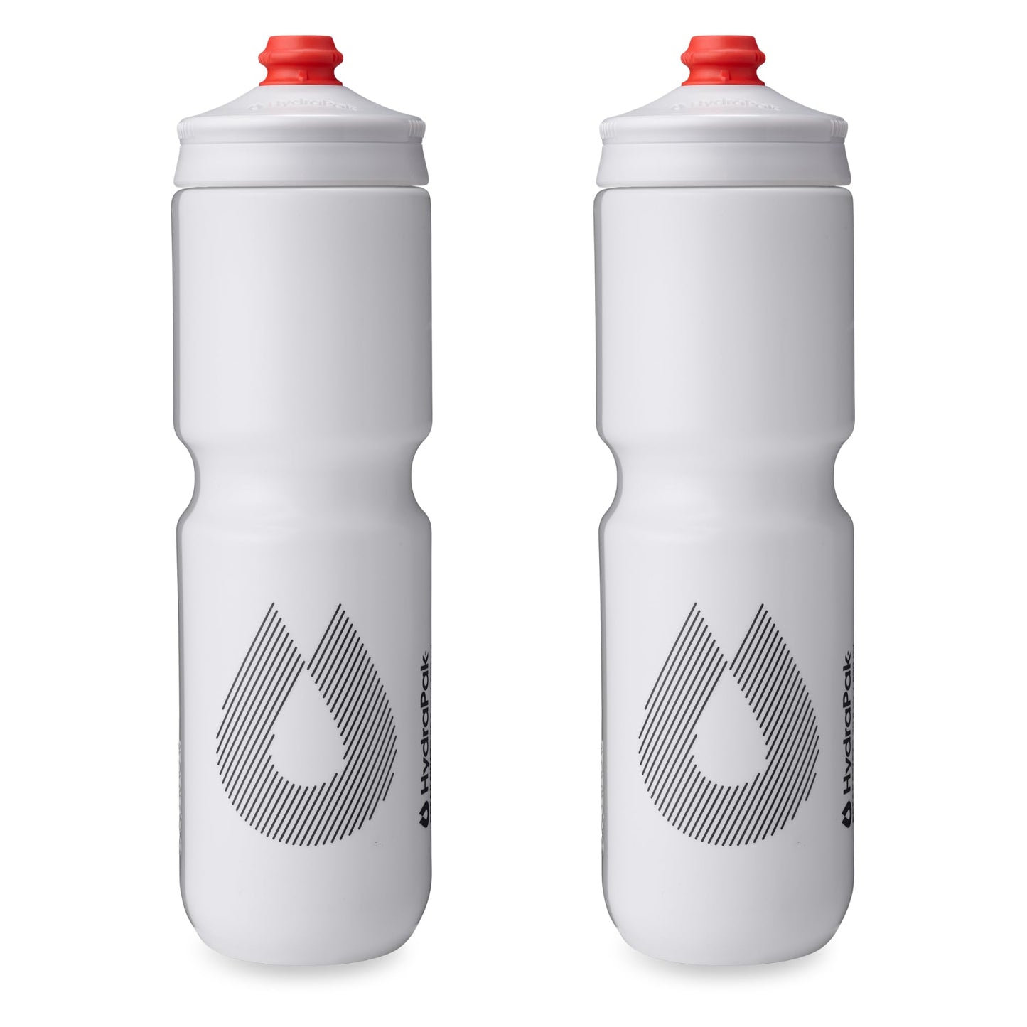 HydraPak Breakaway Surge Lightweight Bike Water Bottle 2-Pack (20oz, 25oz, 30oz) - High Flow, Cycling & Sports Squeeze Bottle