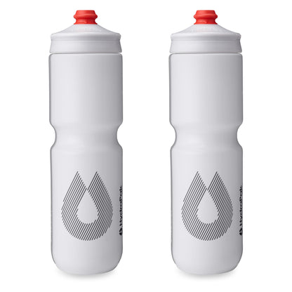HydraPak Breakaway Surge Lightweight Bike Water Bottle 2-Pack (20oz, 25oz, 30oz) - High Flow, Cycling & Sports Squeeze Bottle