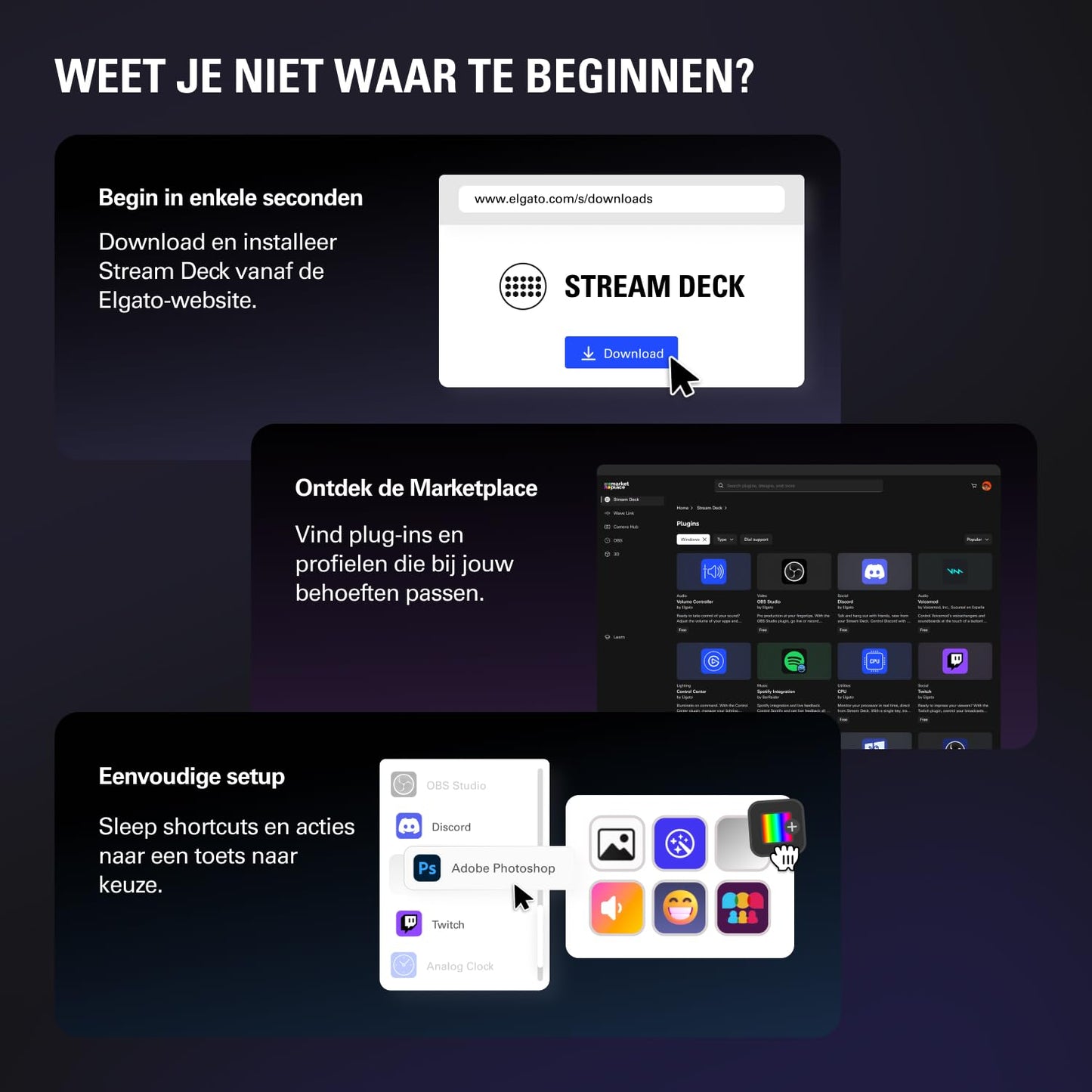 Elgato Stream Deck MK.2 Studio Controller, 15 Macro Keys | Trigger actions in OBS, Twitch, YouTube and more, Visual feedback, Hundreds of plugins, Works with Mac and PC