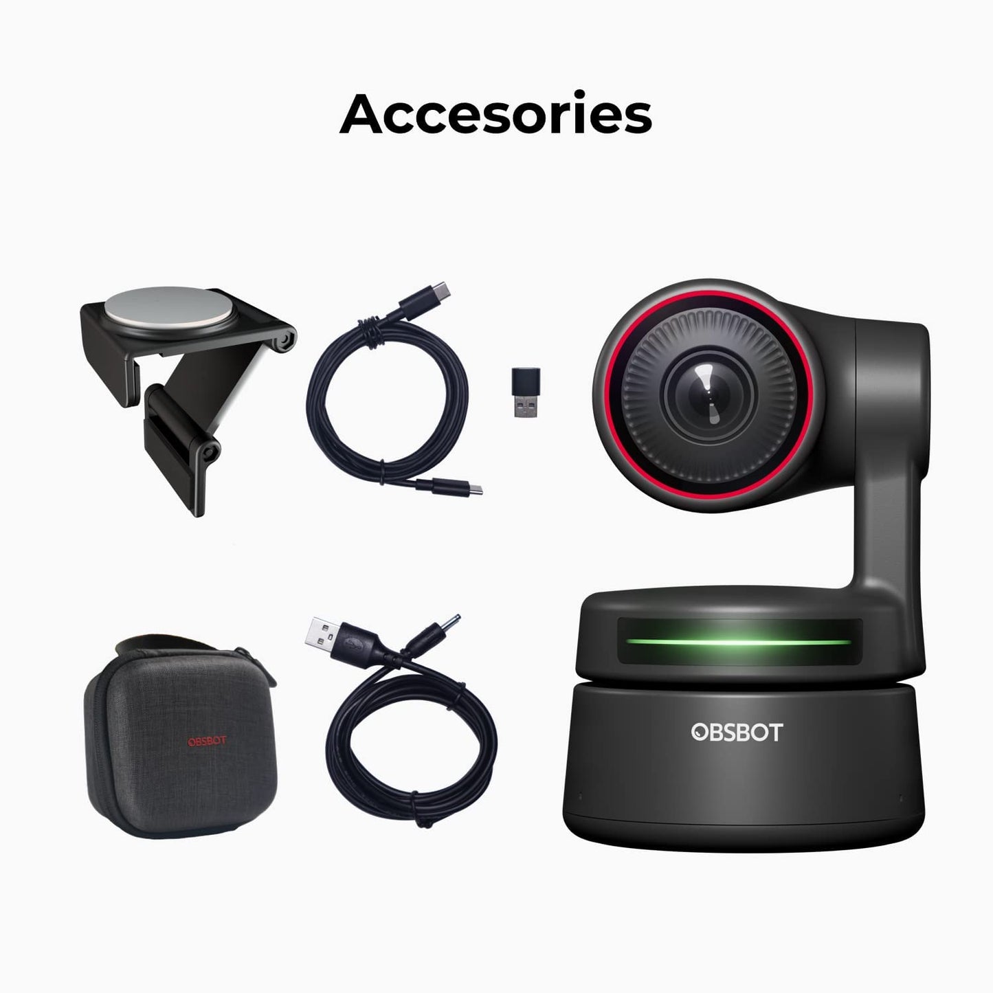 OBSBOT Tail Air NDI Streaming Camera 4K, AI Tracking PTZ Camera with Intelligent APP, Gesture Control, HDMI/USB-C/Wireless Webcam, Video Camera Live Stream for YouTube, Church, Worship, Creator, etc.