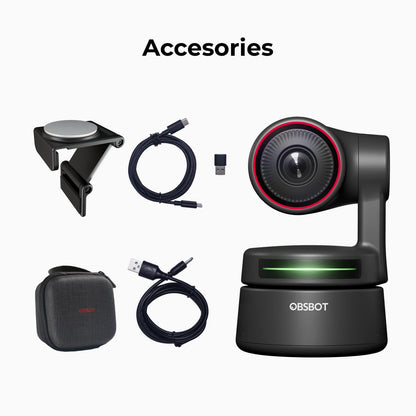 OBSBOT Tail Air NDI Streaming Camera 4K, AI Tracking PTZ Camera with Intelligent APP, Gesture Control, HDMI/USB-C/Wireless Webcam, Video Camera Live Stream for YouTube, Church, Worship, Creator, etc.