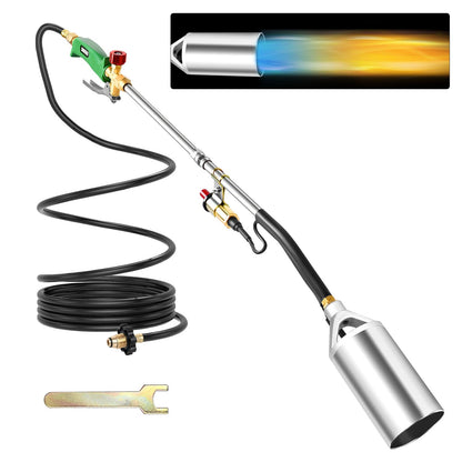 Sondiko Propane Torch Weed Burner, High Output Weed Torch Flamethrower, 30" Detachable Long Arm Heavy Duty Blow Torch For Garden, Wood, Ice, Snow, Melting(PROPANE TANK NOT INCLUDED)