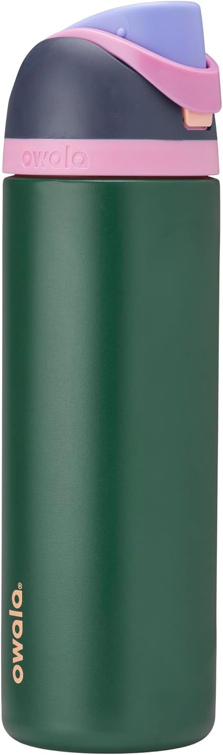 Owala FreeSip Insulated Stainless Steel Water Bottle with Straw, BPA-Free Sports Water Bottle, Great for Travel, 24 Oz, Denim