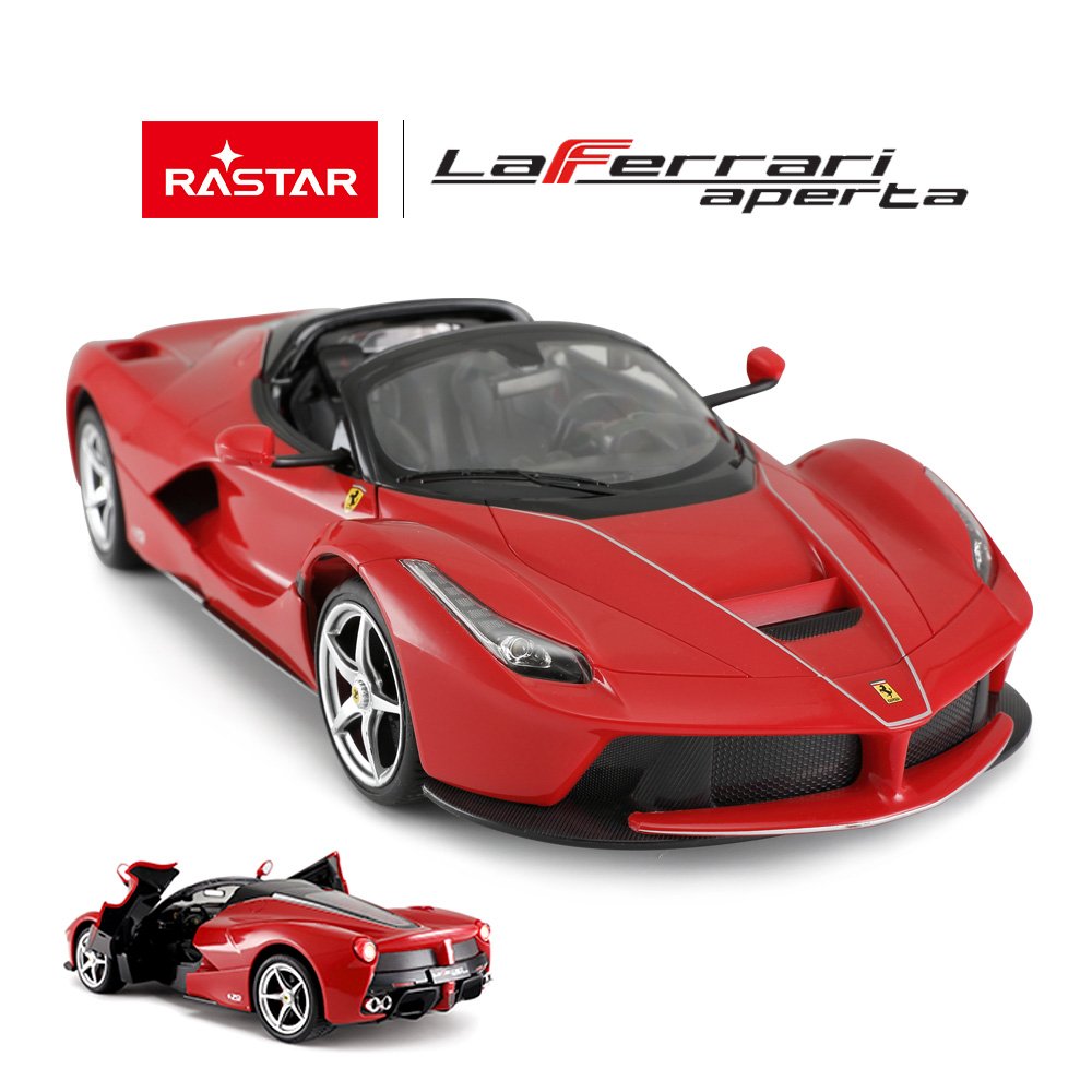 RASTAR RC Car | 1/14 Scale Ferrari LaFerrari Radio Remote Control R/C Toy Car Model Vehicle for Boys Kids, Red