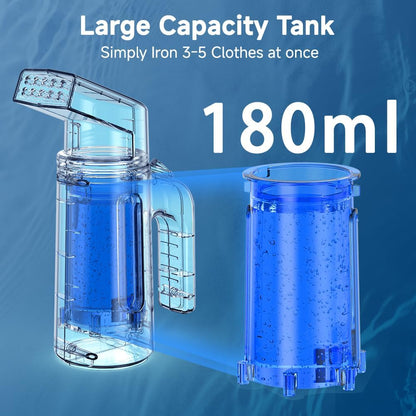 Steamer for Clothes 700W, Double Row Steam Clothes Steamer, 180ML Large Capacity Water Tank, 40S Fast Heat-up Garment steamer for Home and Office(GY168)