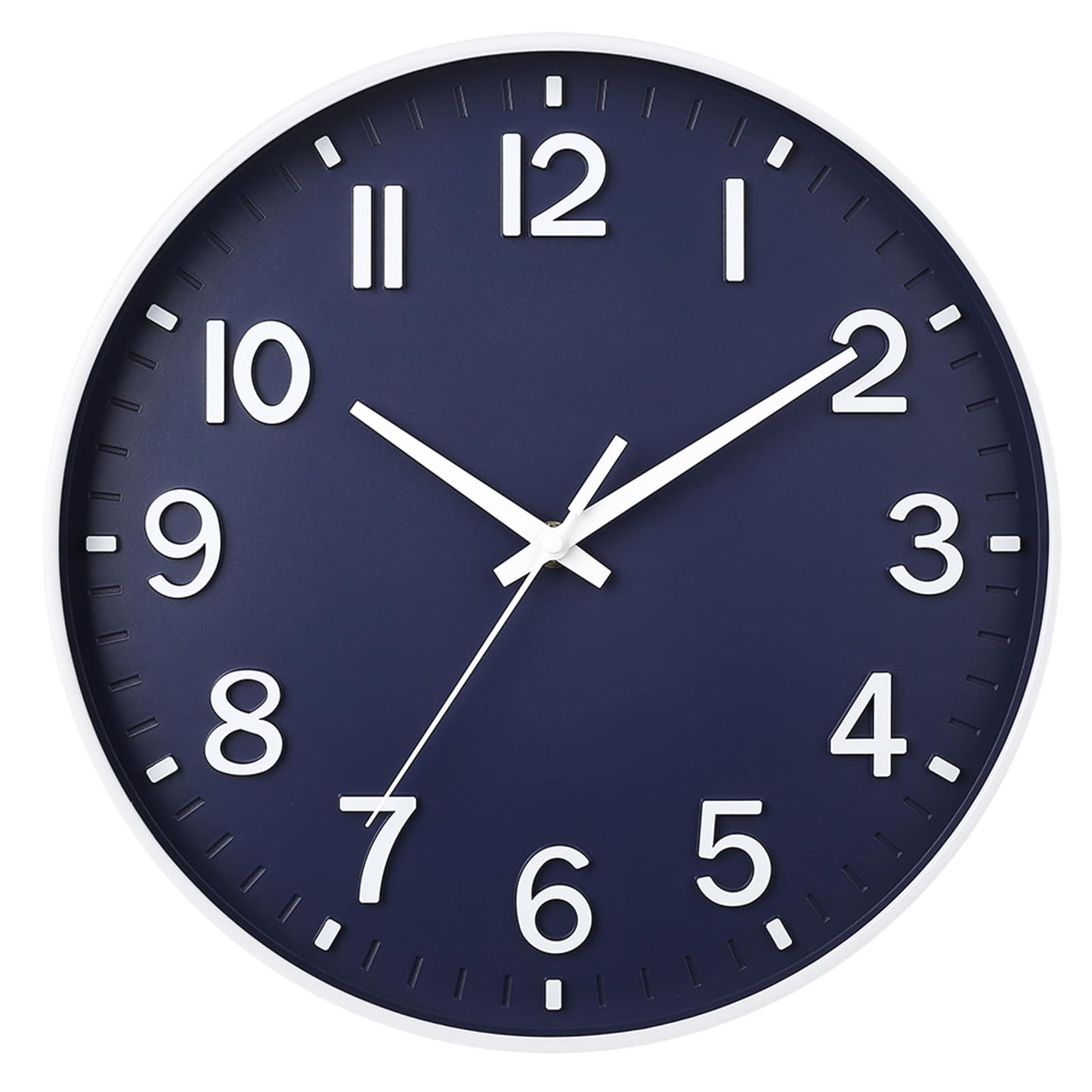 HZDHCLH Wall Clocks Battery Operated,Wall Clock Green,8 inch Wall Clock Silent Non Ticking Modern 3D Numbers for Kitchen Bedroom Living Room Office Classroom Decor
