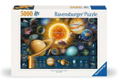 Ravensburger - Space Odyssey - 5000 Piece Jigsaw Puzzle - Beautifully Vivid Depiction of Our Galactic Solar System and Cosmic Data - Frameable - Premium Quality - Puzzles for Adults