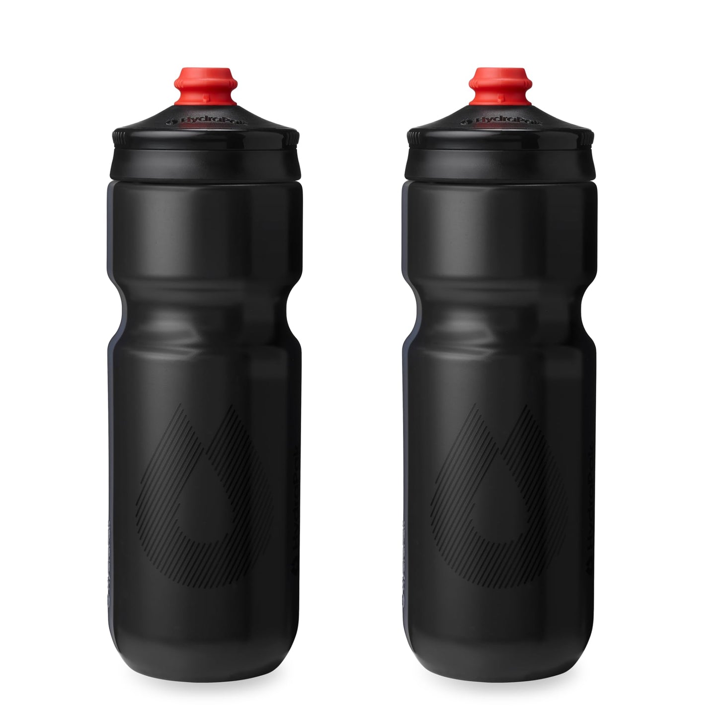 HydraPak Breakaway Surge Lightweight Bike Water Bottle 2-Pack (20oz, 25oz, 30oz) - High Flow, Cycling & Sports Squeeze Bottle
