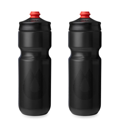 HydraPak Breakaway Surge Lightweight Bike Water Bottle 2-Pack (20oz, 25oz, 30oz) - High Flow, Cycling & Sports Squeeze Bottle