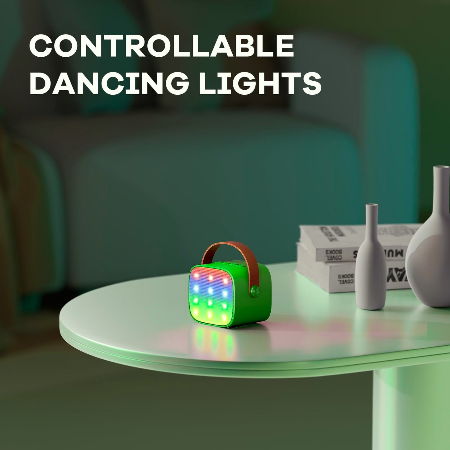 YLL Mini Karaoke Machine for Kids Adults, Portable Bluetooth Speaker with 2 Wireless Microphones, Trendy Birthday Gifts Toys for Girls Ages 3, 4, 5, 6, 7, 8, 9, 10+ Years Old Home Family Party (P-ink)