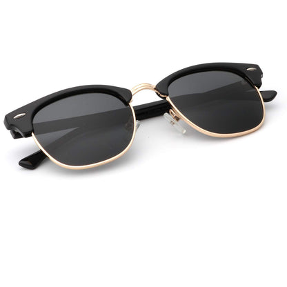 KALIYADI Polarized Sunglasses for Men and Women Semi-Rimless Frame Driving Sun glasses UV Blocking